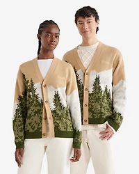 Cardigan en tricot intarsia