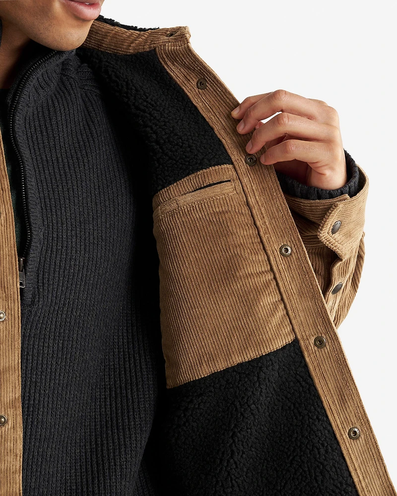 Blouson avec doublure en velours côtelé molletonné