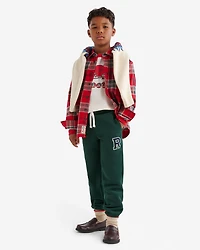 Kids Plaid Applique Sweatpant