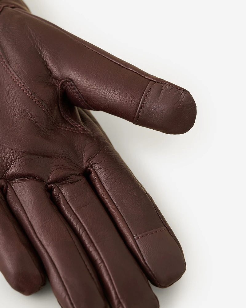 Gants tactiles en cuir nappa pour femmes