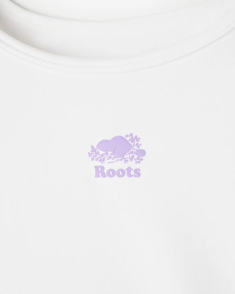 T-shirt sport à ourlet tulipe ajusté pour filles