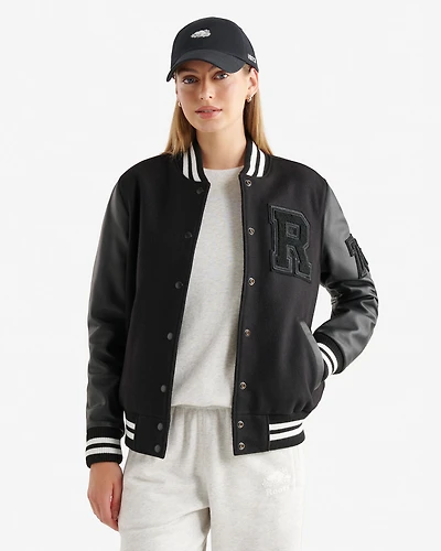Blouson universitaire rétro pour femme