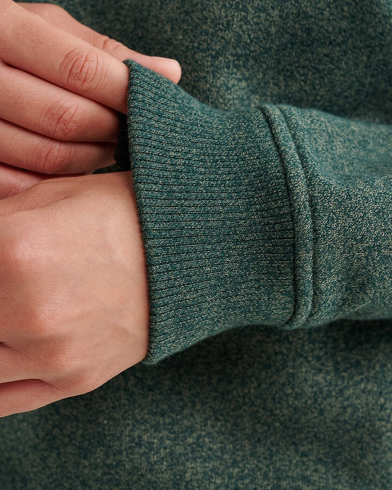 Roots Applique Half Zip Stein