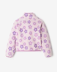 Blouson en mouton à motif floral pour filles