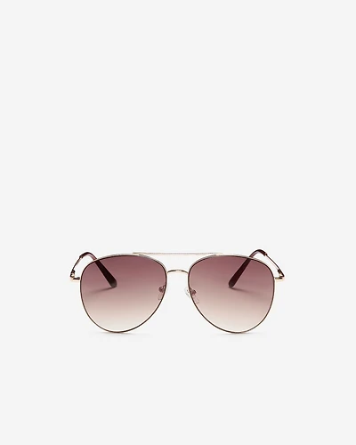 Lunettes style aviateur en métal Lunettes de soleil femmes