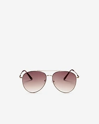Lunettes style aviateur en métal Lunettes de soleil femmes