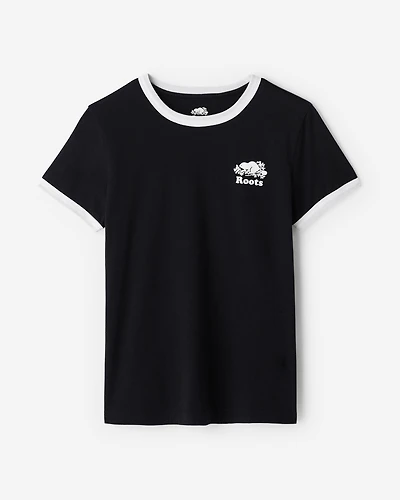 T-shirt à bordures contrastantes Cooper pour femme