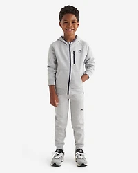 Chandail à capuchon et glissière en tissu interlock Recover pour enfants