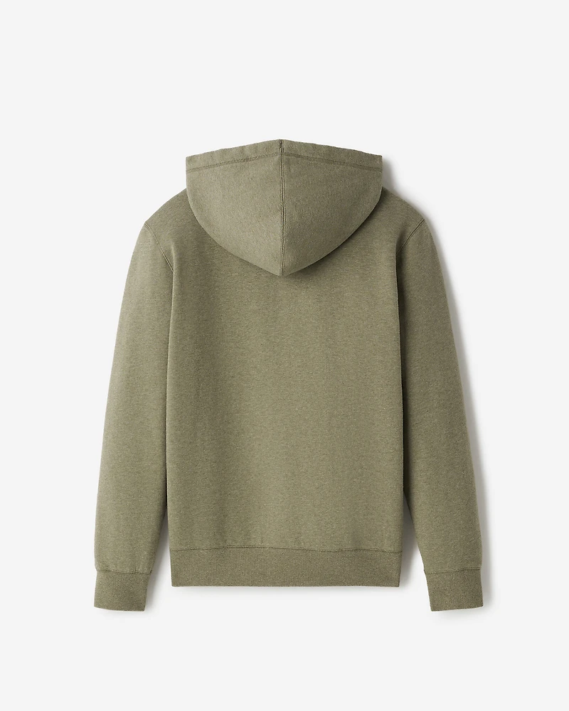 Chandail original à capuchon et glissière  en coton bio