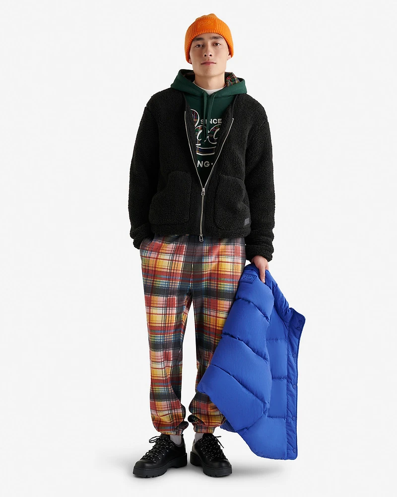 Plaid Applique Kanga Hoodie