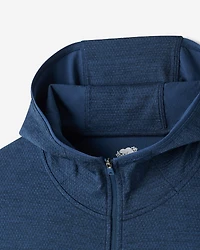 Chandail à capuchon et glissière sport texturé