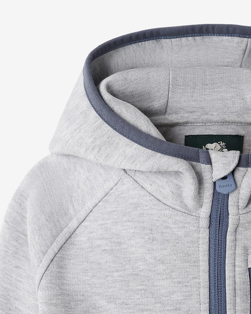 Chandail à capuchon et glissière en tissu interlock Recover pour tout-petits