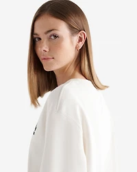 Chandail col en V molleton de coton bio Cooper
