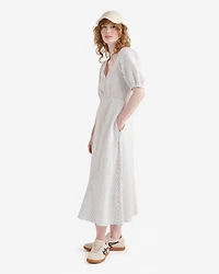 Robe thé en gaze de coton à motif Isla