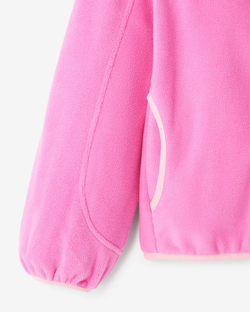 Chandail à capuchon et glissière sport en micromolleton pour enfants
