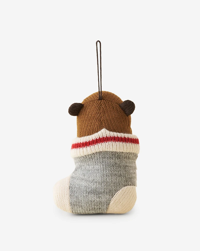 Cabin Stocking Beaver Ornament