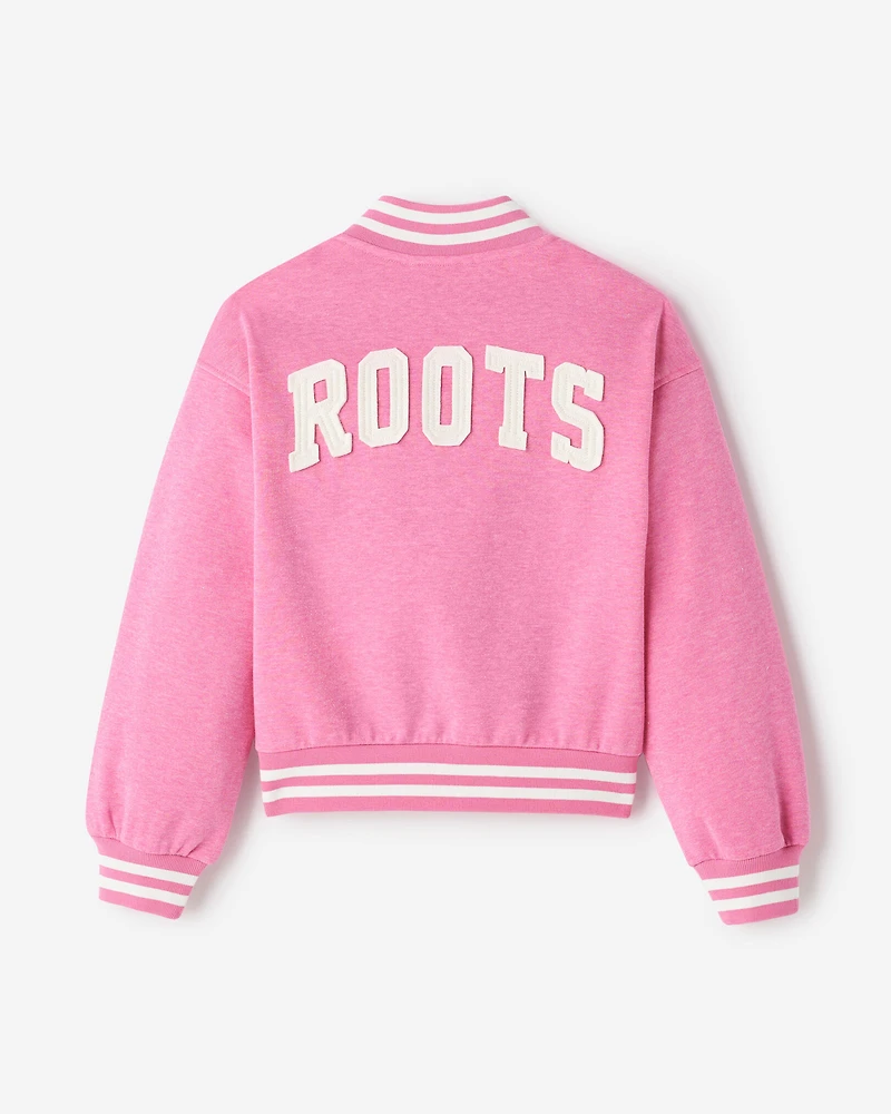 Girls Cooper Sparkle Varsity Jacket