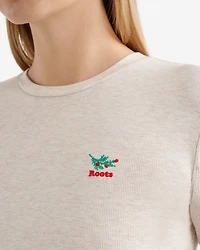 Chandail ajusté à manches longues Temps des fêtes pour femmes