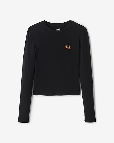 Womens Holiday Fitted Long Sleeve Top