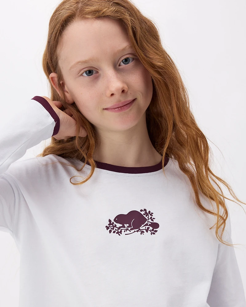 T-shirt à manches longues déconracté Cooper Pop pour filles