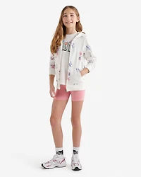 Chandail à capuchon et glissière motif floral Cooper pour enfants
