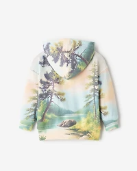 Toddler Beaver Canoe Landscape Hoodie