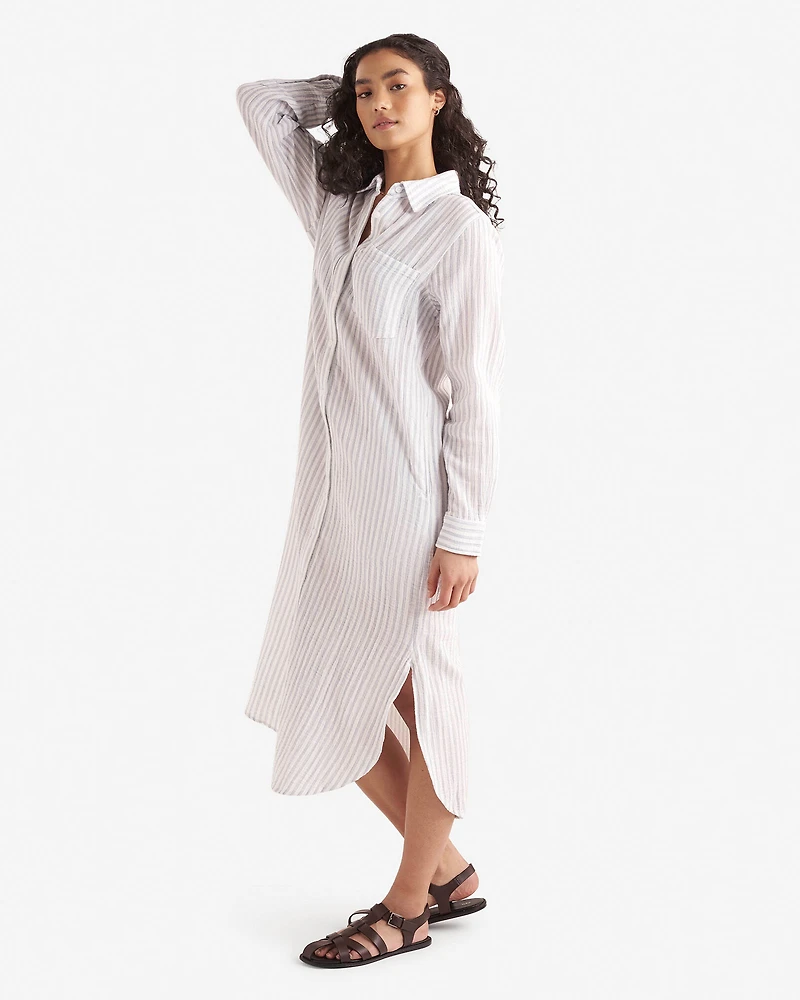 Robe chemise en gaze de coton Isla