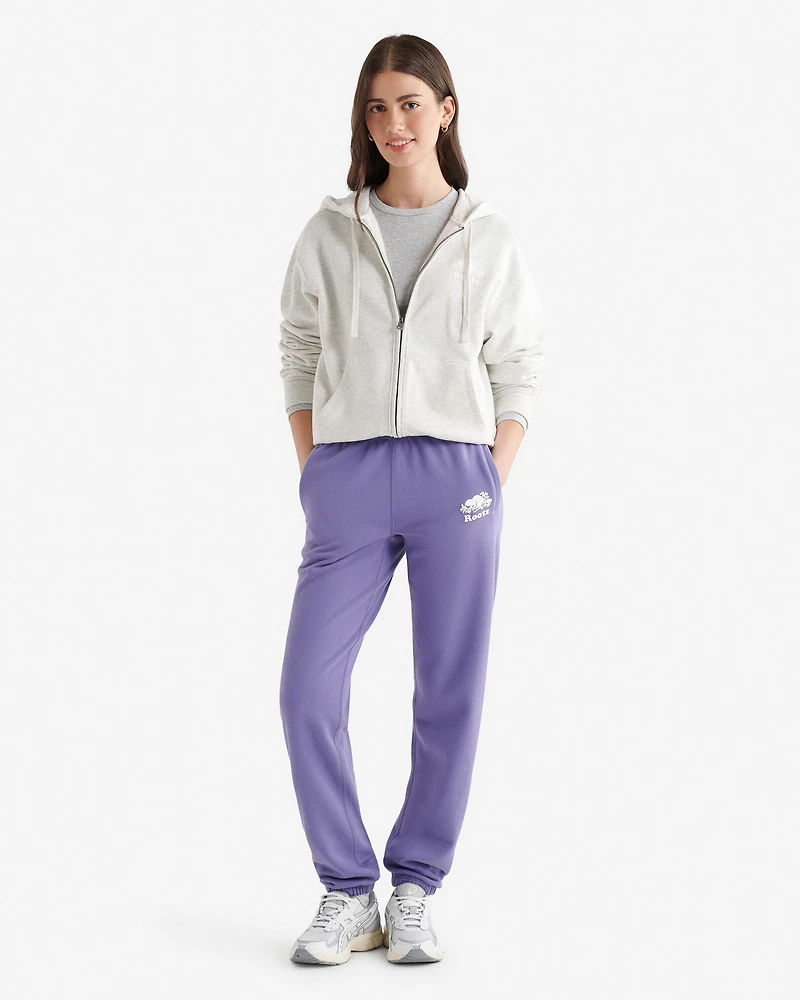 Chandail original décontracté à capuchon et glissière en coton bio