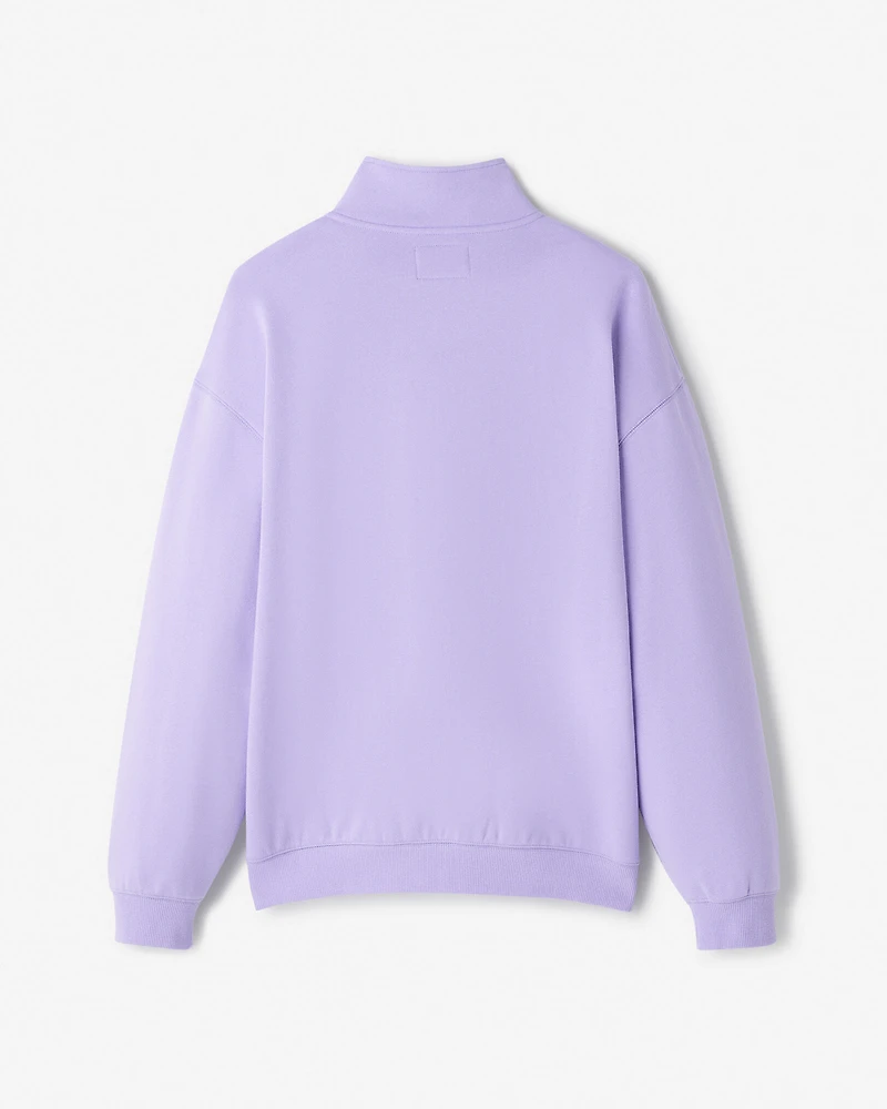 Organic Cooper Relaxed Quarter Zip Stein