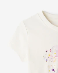 T-shirt ajusté à motif floral pour tout-petits