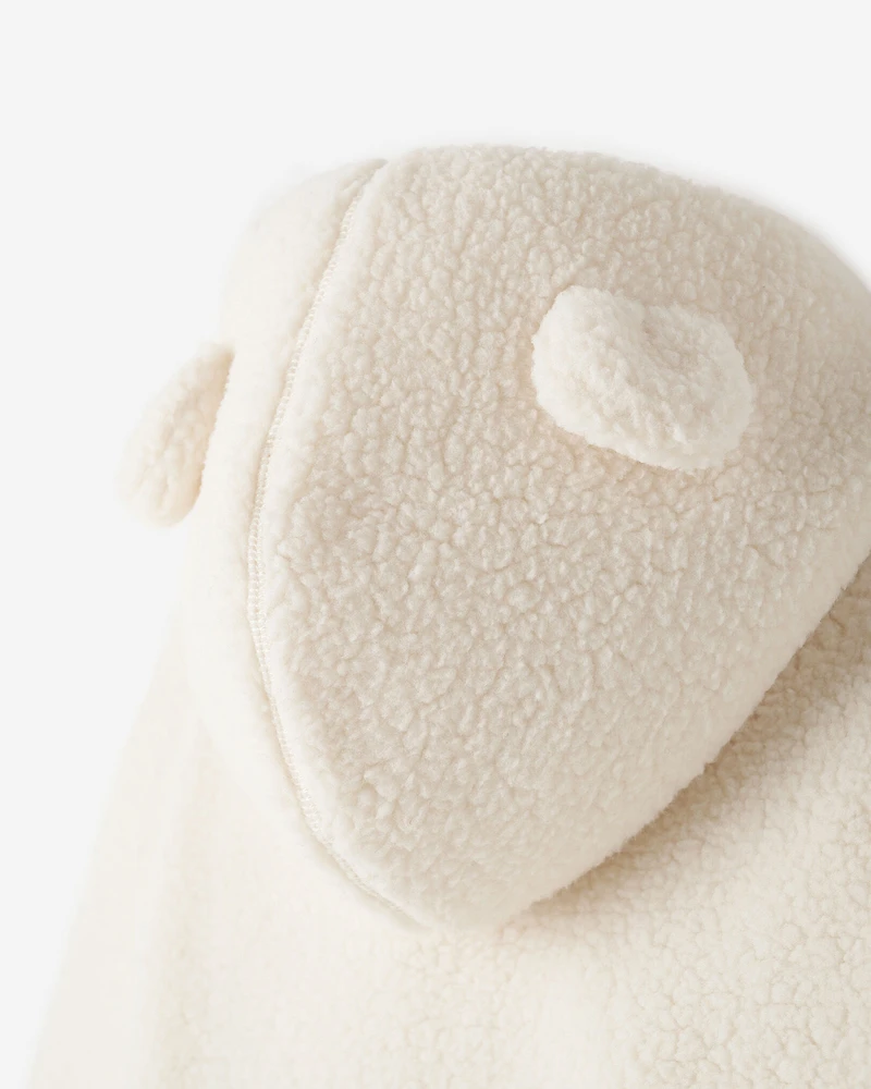 Barboteuse à capuchon en mouton Alta pour bébés