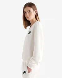 Chandail col en V molleton de coton bio Cooper
