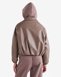 Leather Bubble Jacket