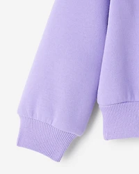 Chandail à col rond bouffant en molleton Nuage pour toutes-petites