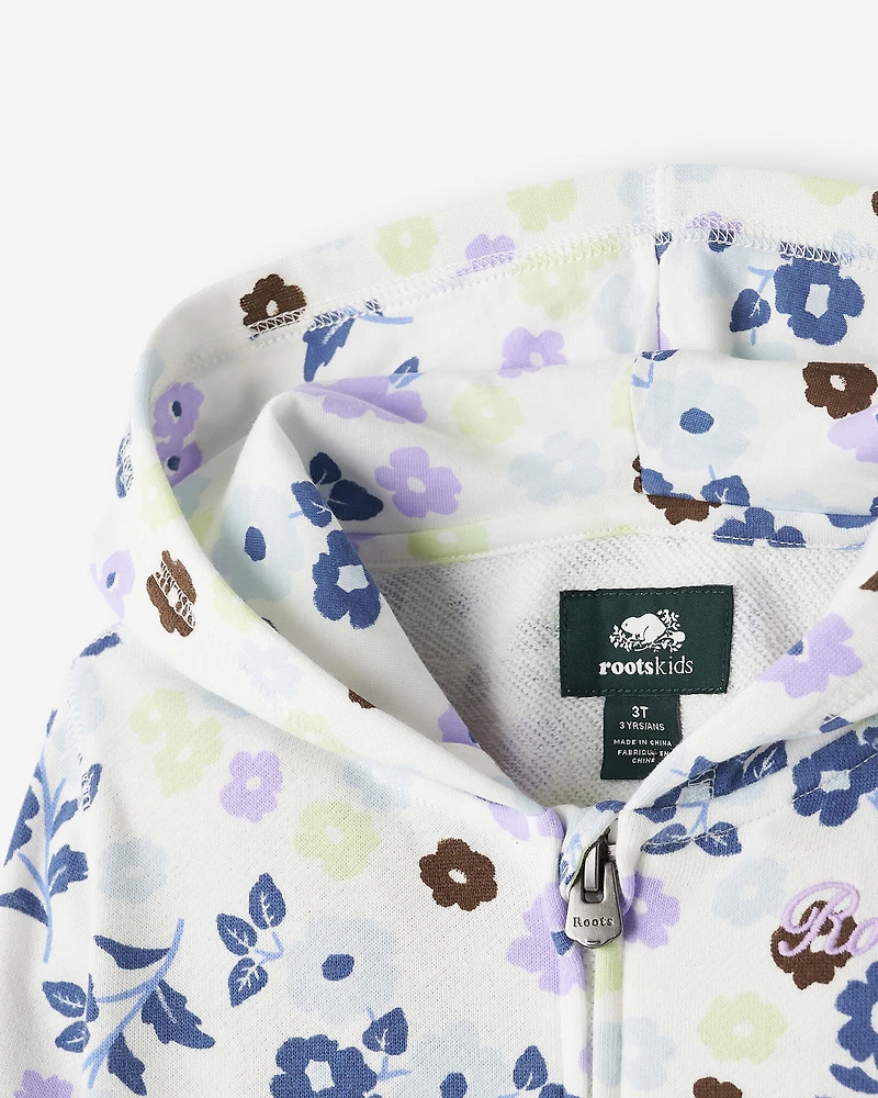 Toddler Floral Full Zip Hoodie