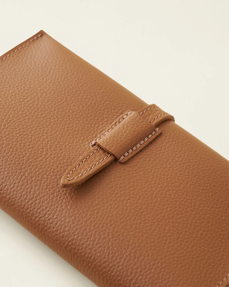 Porte-monnaie spacieux en cuir Cervino