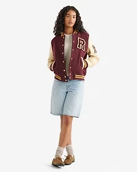 Blouson universitaire rétro pour femme