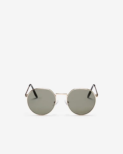 Womens Metal Round Modified Sunglasses