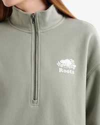 Organic Cooper Relaxed Quarter Zip Stein 
