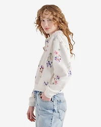Chandail à demi-glissière motif floral Cooper