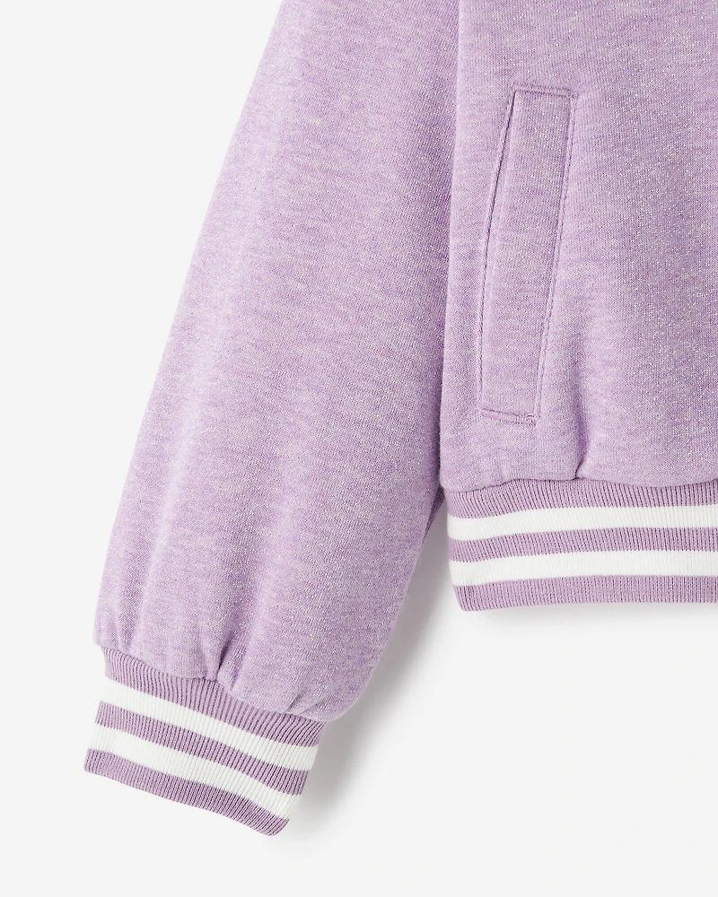 Blouson universitaire scintillant Cooper pour toutes-petites