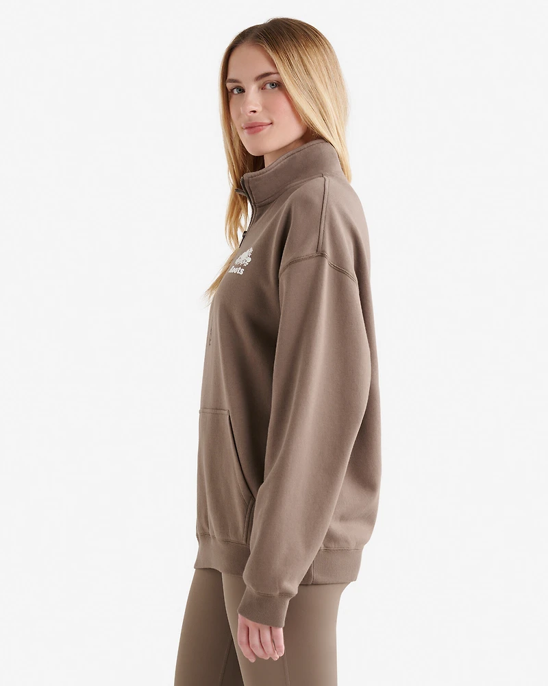 Organic Cooper Relaxed Quarter Zip Stein