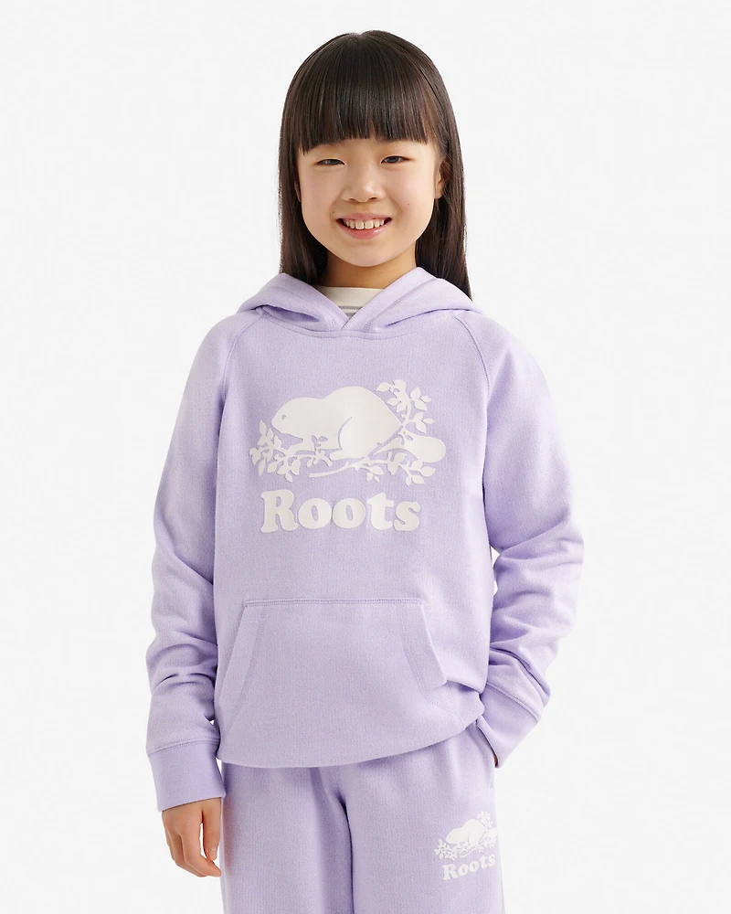 Chandail kangourou original à capuchon en jersey bouclette en coton bio pour enfants