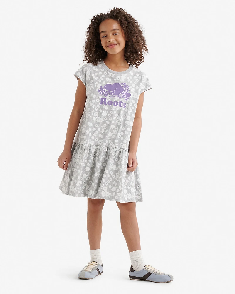 Robe à motif floral pour fille