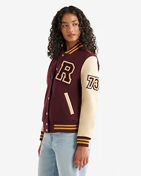 Blouson universitaire rétro pour femme