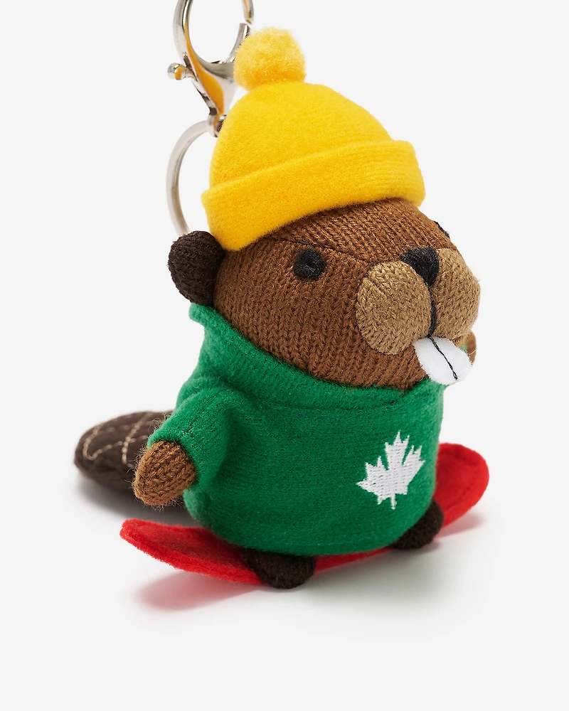 Snowboard Beaver Keychain