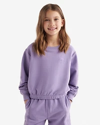 Chandail à col rond douillet cintré pour filles