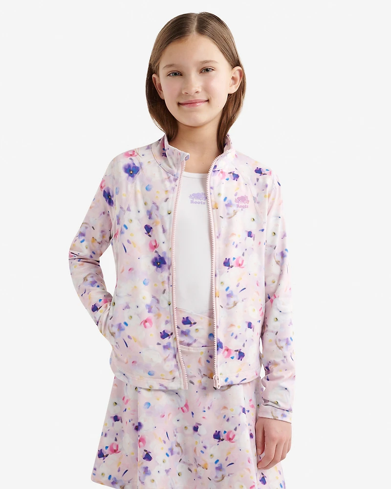 Blouson d’athlétisme sport ajusté pour filles