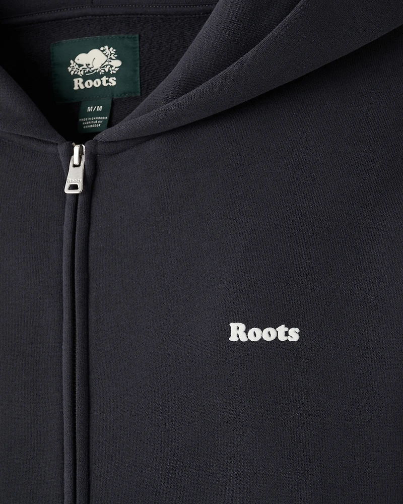 Chandail à capuchon et glissière en molleton estival Nuage