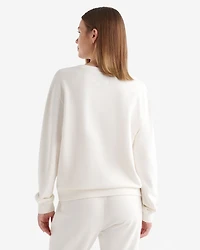 Chandail col en V molleton de coton bio Cooper